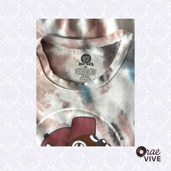 Buc-ee's Crew Neck Sweatshirt - Earth Tone Tie-Dye - Women's Size Large - Picture 3 of 3